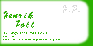 henrik poll business card